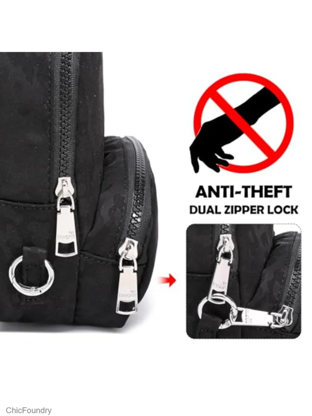 Small Anti Theft Crossbody Bag Lightweight Nylon Sling Travel Purse